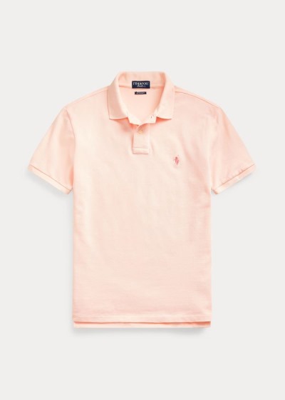 Men's Ralph Lauren Pink Pony Custom Slim Fit Polos | 753891LKQ